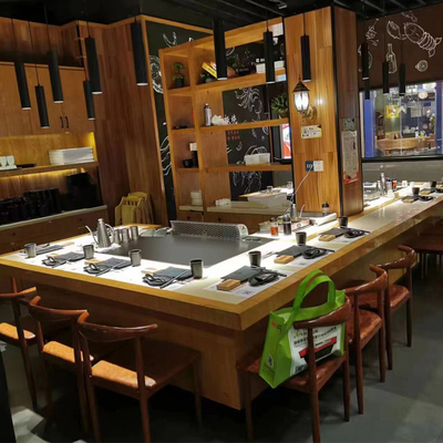 Αγορά Εξατομικευμένο Ορθογώνιο Τραπέζι Teppanyaki Grill από Ανοξείδωτο Χάλυβα 7-10 Θέσεων ηλεκτρονική κατασκευή