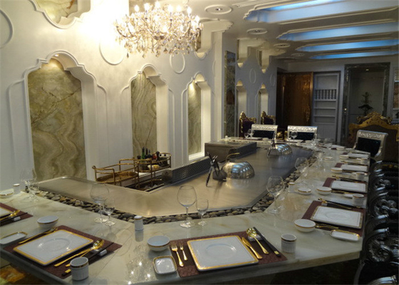 Αγορά Πίνακας σχαρών Teppanyaki κραμάτων & ανοξείδωτου για τη βαγόνη μπουφέ online manufacture