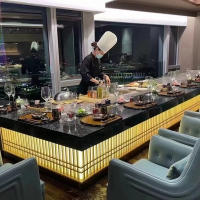 Αγορά Τραπέζι ψησίματος Teppanyaki από ανοξείδωτο χάλυβα 2400x850x800mm 8000W ηλεκτρονική κατασκευή