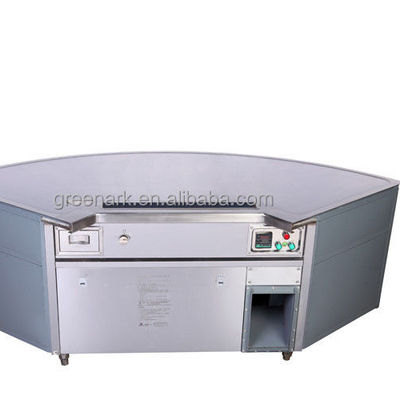 Αγορά 9 Seats Fan Shape Teppanyaki Grill Table with 20mm Thick Food-Grade Alloy Steel and 380V/8KW Power ηλεκτρονική κατασκευή