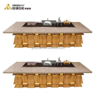 Αγορά Fan Shape Commercial Electric Hibachi Cooktop Teppanyaki Grill Table with 450*400mm Cook Area and ISO 9001-2008 Certification ηλεκτρονική κατασκευή