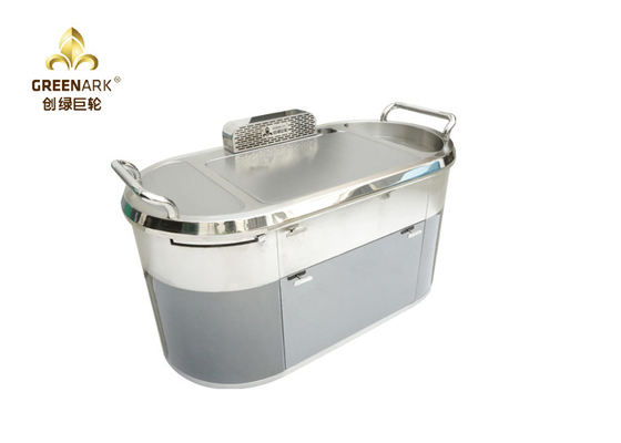 Αγορά Oval Down Exhaustion Mobile Teppanyaki Grill LPG Φυσικό Αέριο Τραπέζι Hibachi με καθαρισμό online manufacture