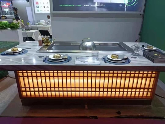 Εμπορικός πίνακας σχαρών Teppanyaki χάλυβα κραμάτων με τον ηλεκτροστατικό εξαγνιστή καπνών