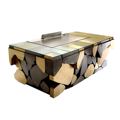 8KW Electric Heating Rectangle Teppanyaki Grill Table  Commercial Cooking Machine