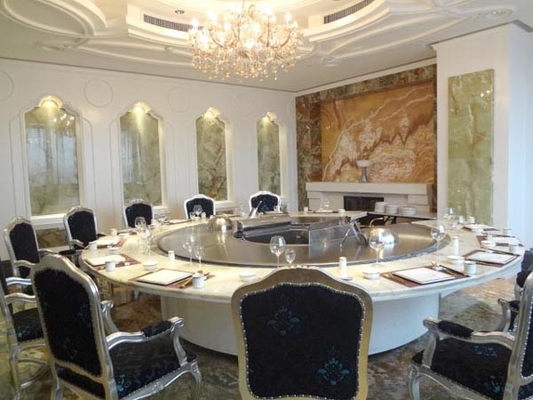 Πλάτη με πλάτη πίνακας σχαρών Hibachi ανοξείδωτου μορφής κύκλων με τις διπλές σόμπες