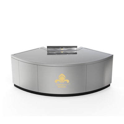 Σχήμα ανεμιστήρα Teppanyaki Grill Table Προσαρμοσμένο μέγεθος και μέθοδος εξάτμισης καπνού Hibachi Grill