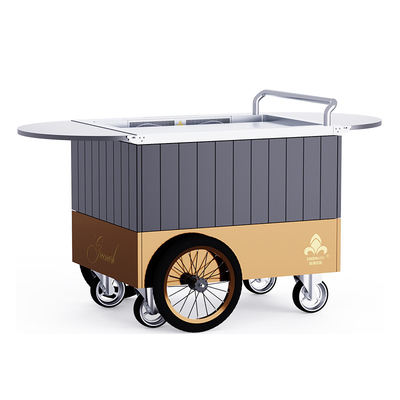 Χρυσό Mobile Teppanyaki Grill έξυπνος και ακριβής έλεγχος της θερμοκρασίας Ελεύθερη κυκλοφορία Τροφική επιφάνεια Hibachi Grill Table
