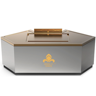 Σχήμα τόξου Copper Teppanyaki Table Table μπορεί να προσαρμοστεί σε μέγεθος και μέθοδο εξάτμισης καπνού (ανάλογα με τις ανάγκες) χιμπάτσι grill