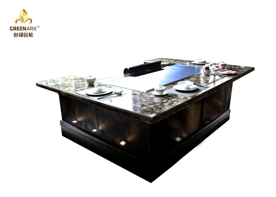Ηλεκτρικός πίνακας σχαρών Teppanyaki Hibachi με το βυθισμένο σχέδιο κολπίσκων αέρα