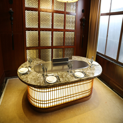 Επαγγελματικό τραπέζι ψησίματος Teppanyaki 2200x860x800mm με ισχύ 8000W