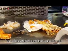 Πίνακας σχαρών Teppanyaki χάλυβα εστιατορίων 380V Satinless